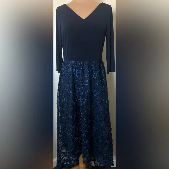 Ellen Tracy Dresses | Ellen Tracy Midnight Blue Long Sleeve Dress | Color: Blue | Size: 8 | Pm-37502473's Closet